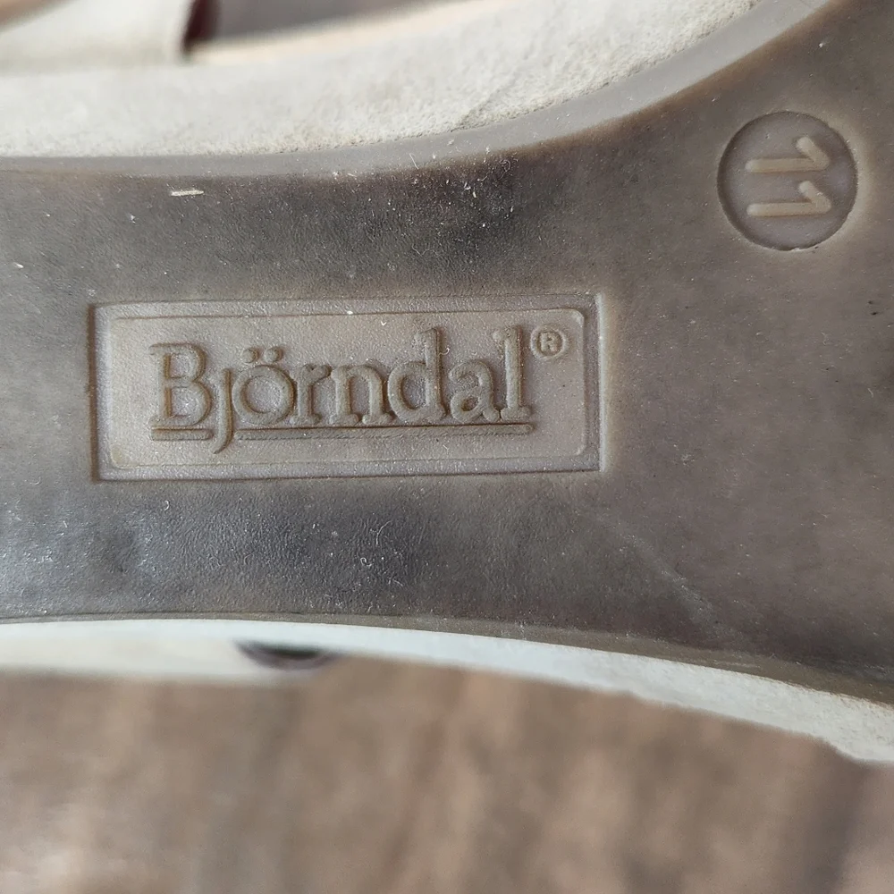 Bjorndal Suede Leather Wedge Sandals Size 11 - Picture 9 of 9